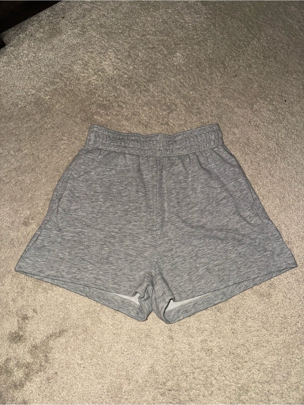 Women's Gray Knit Lounge Shorts